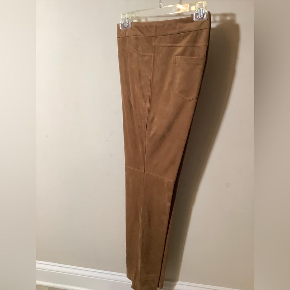 Soft Surroundings Not Your Daughter’s Sueded Denim jeans dark tan NWOT LG.